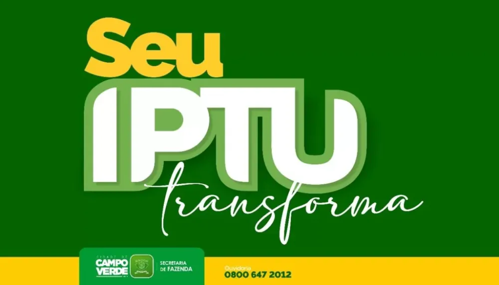 Guia para pagamento do IPTU já pode ser retirada de forma eletrônica ou pessoalmente na Secretaria de Fazenda