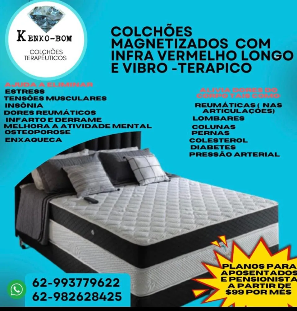 Colchoes Magnetizados com infra vermelho longo e Vibro - Terapico