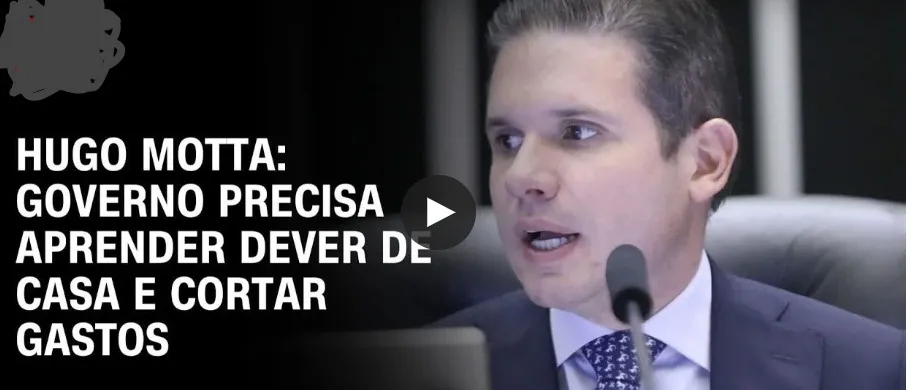 Governo precisa apresentar o dever de casa e cortar gastos, diz Hugo Motta Em meio a discussões sobre alternativas ao IOF, presidente da Câmara afirma que problema vai além de arrecadação e alerta que Congresso deve ter reação “muito ruim”