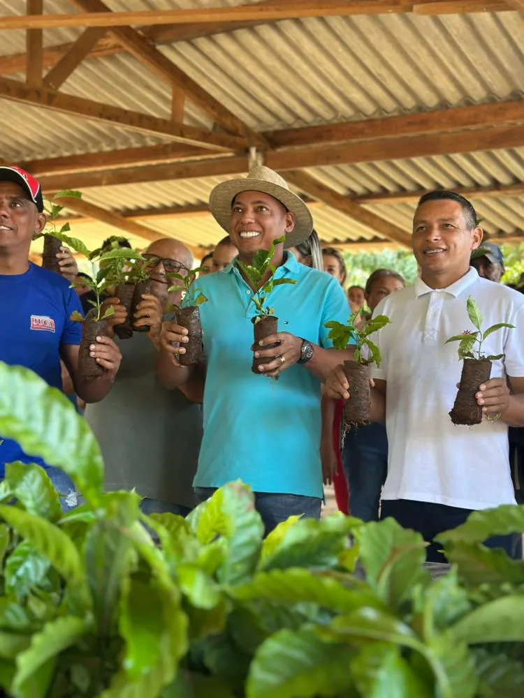 COMUNIDADE SANGRADOURO Juca do Guaraná entrega mil mudas de café a pequenos produtores em Santo Antônio de Leverger