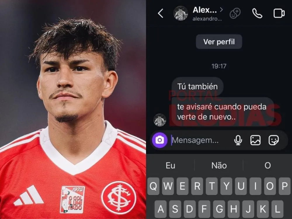 Saiba qual é o 1° jogador do Internacional que traiu esposa. Veja prints! Encontro entre Bernabei e loira misteriosa aconteceu no dia 10 de julho, em posto na zona sul de Porto Alegre; jogador argentino teria usado sua Amarok V6 para o date