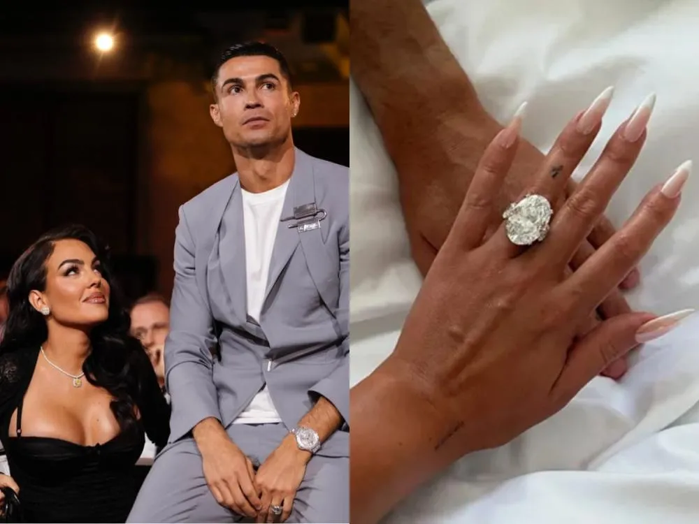 Saiba o valor do anel de noivado de Cristiano Ronaldo e Georgina Rodríguez O casal está junto desde 2016 e tem duas filhas, além de cuidarem juntos dos outros três herdeiros do português