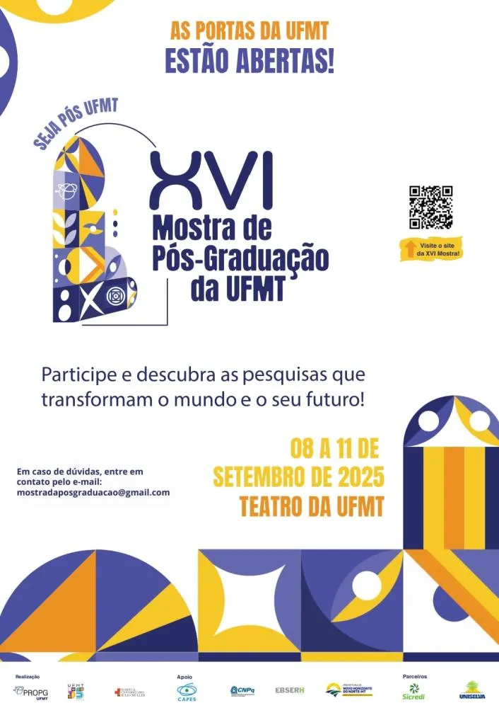 XVI Mostra da Pós-Graduação da UFMT 8 a 11 de setembro de 2025 Teatro Universitário 