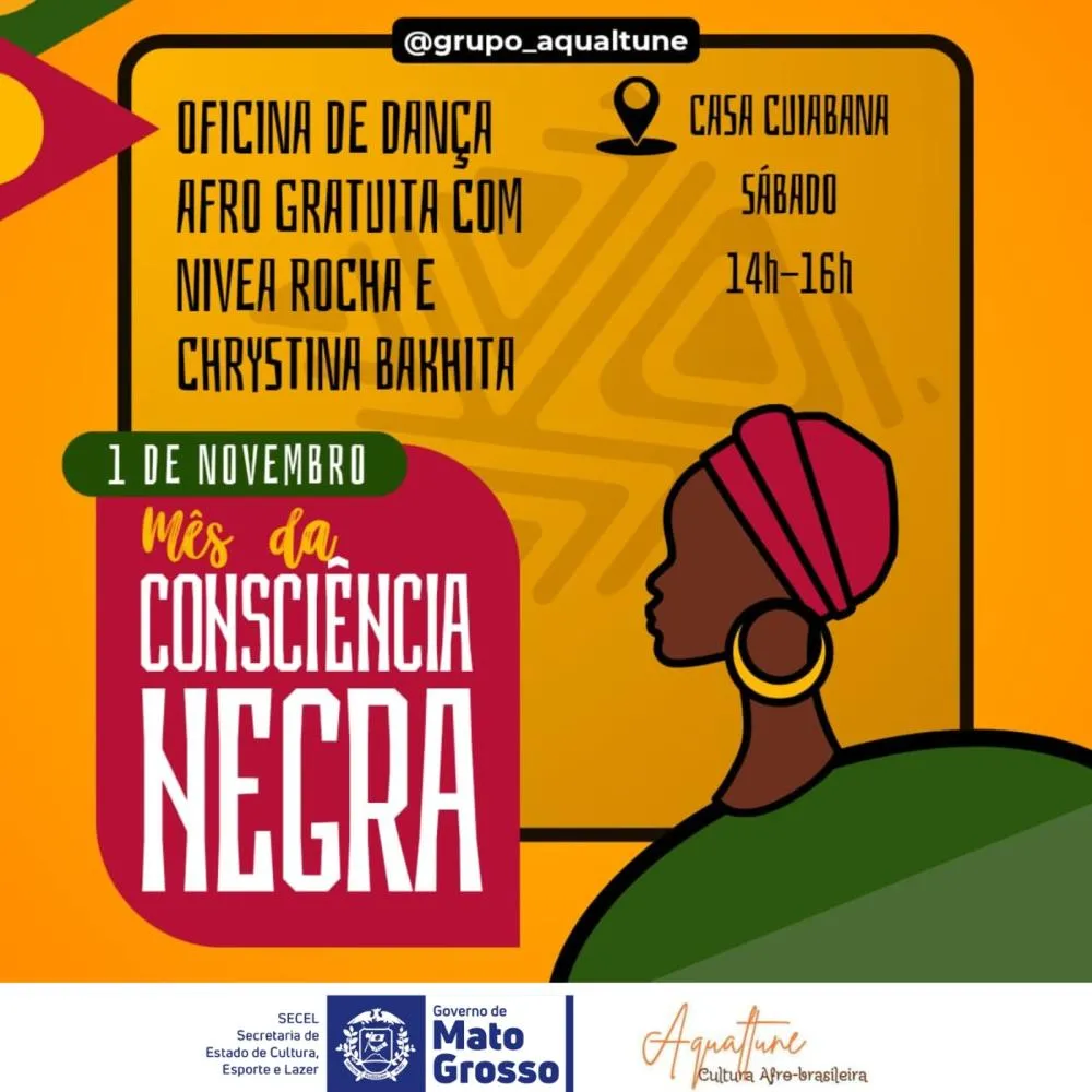 Casa Cuiabana recebe Aulão de Dança Afro-Brasileira com o Grupo Aqualtune