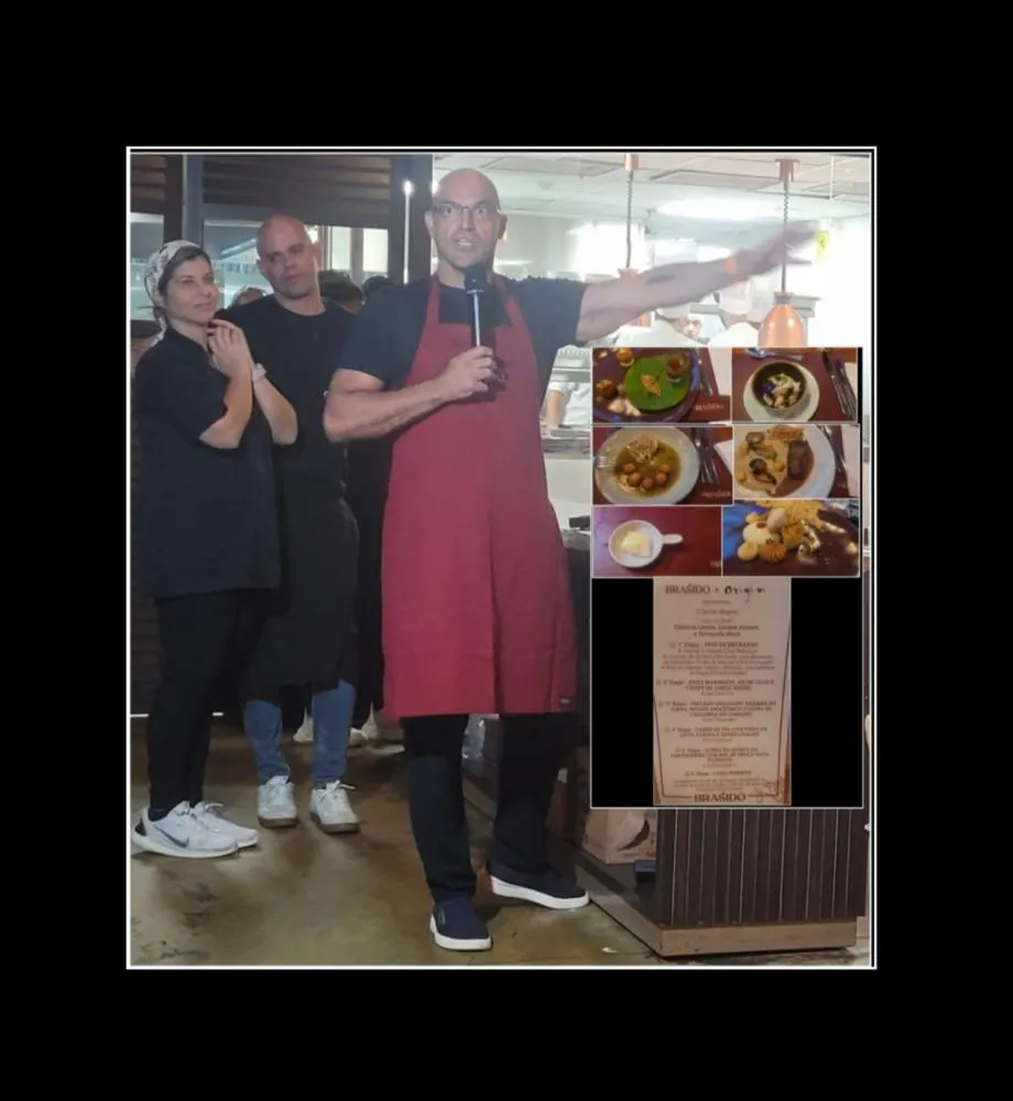Jantar Magno 2 anos Restaurante Brasido: Fernando Mack convidoo os chefs Fabrício Lemos e Lisiane Arouca
