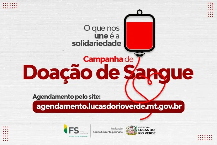 Agendamentos on-line para doação de sangue iniciam hoje (17)