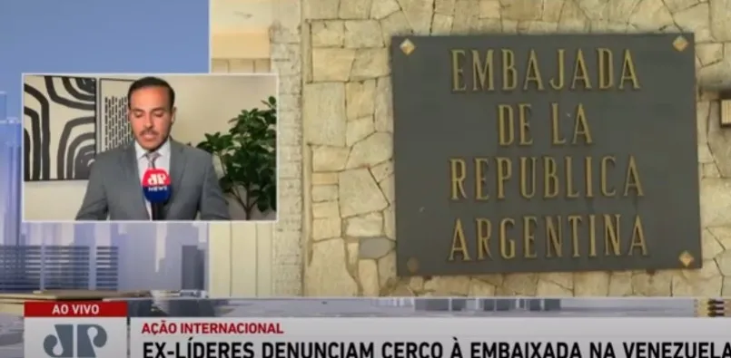 Ex-líderes denunciam cerco à embaixada da Argentina na Venezuela