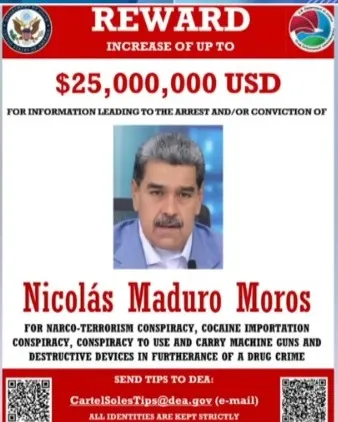 EUA oferecem recompensa milionária para prender Maduro