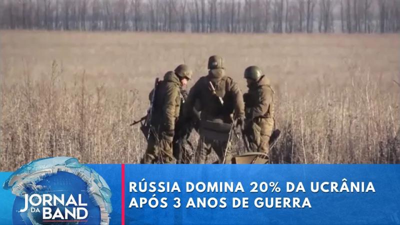 Rússia domina 20% do território da Ucrânia após 3 anos de guerra