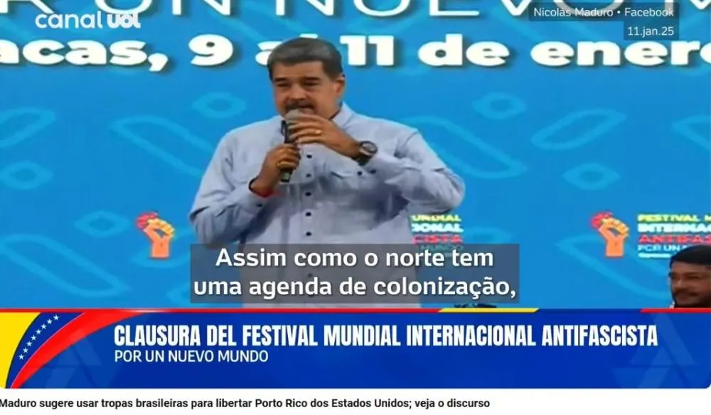 Maduro sugere usar tropas brasileiras para libertar Porto Rico dos Estados Unidos