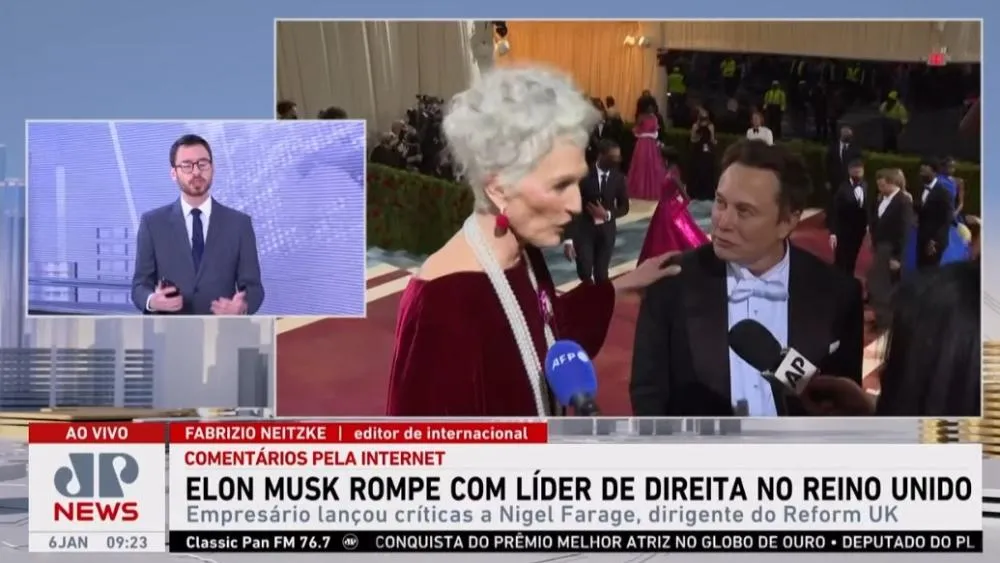 Elon Musk rompe com líder de direita no Reino Unido