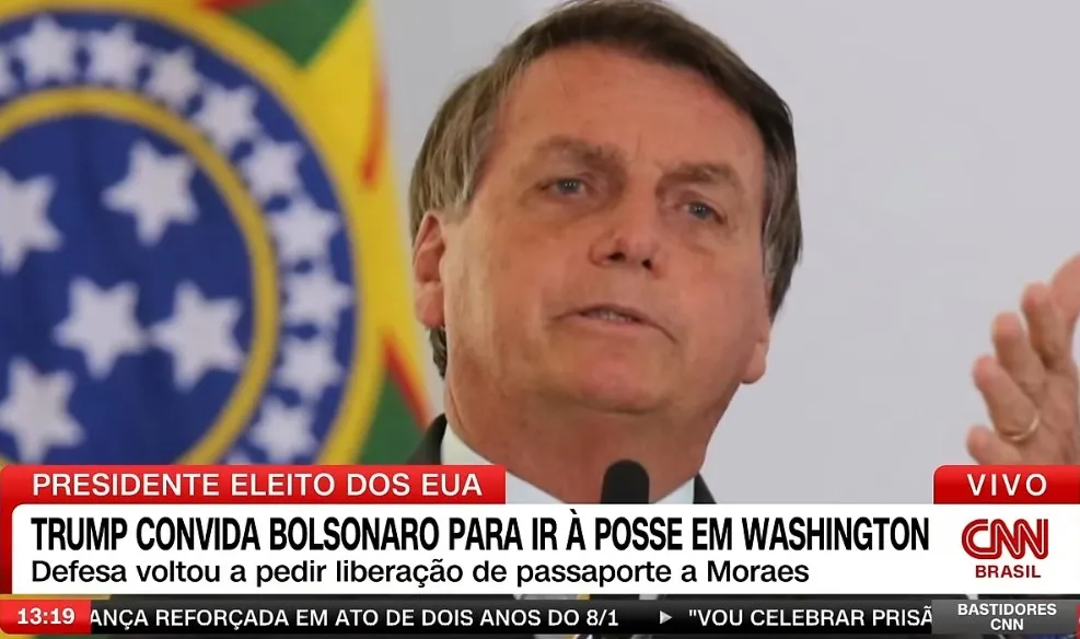 Trump convida Bolsonaro para ir à posse em Washington D.C.
