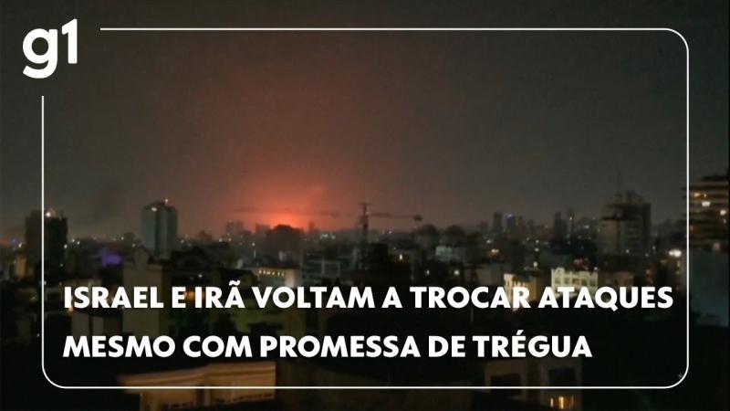 Israel e Irã voltam a trocar ataques mesmo com promessa de trégua de Trump